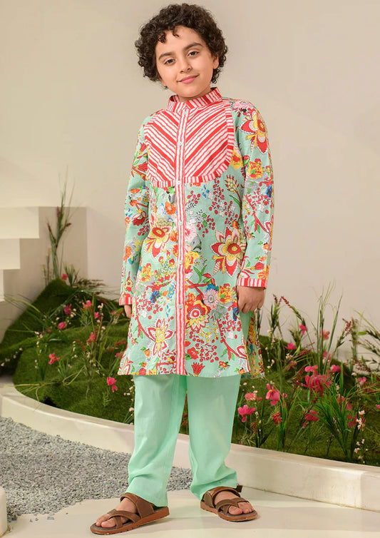 Multi Color Cotton Printed Kurta Pajama