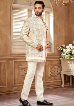 Pastel Jodhpuri Set For Men