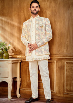 Pastel Jodhpuri Set For Men